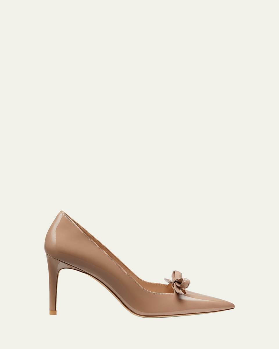Stuart Felicity Patent Bow Pumps